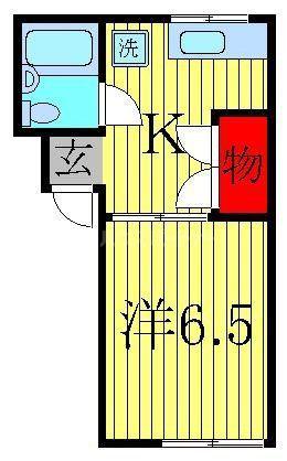 ハイツサカエ(1K/1階)の間取り写真