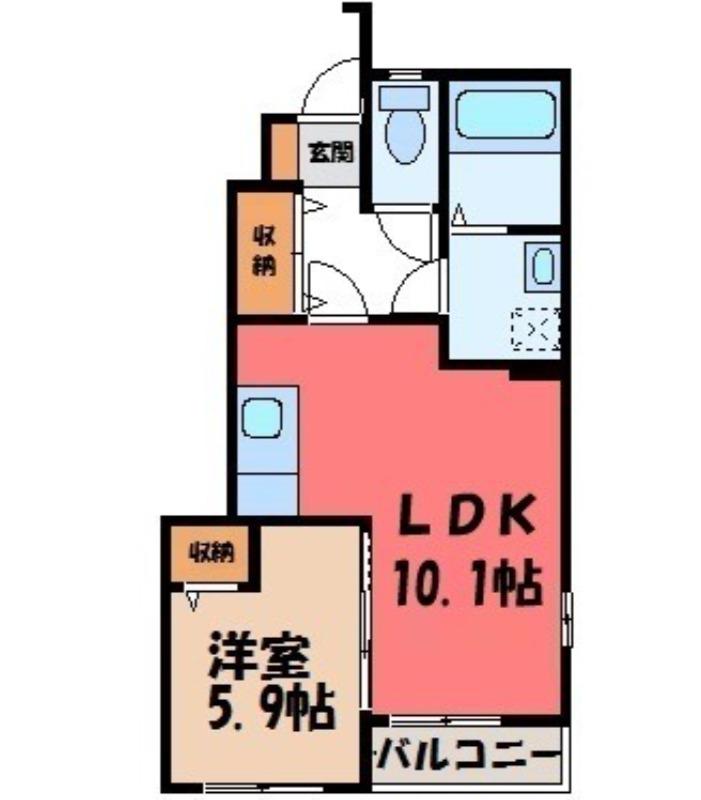 サニーハイツIII(1LDK/1階)の間取り写真