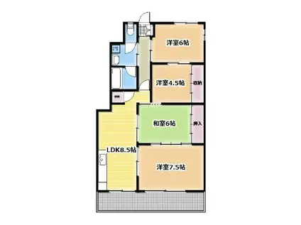 メゾン杏林(4DK/3階)の間取り写真