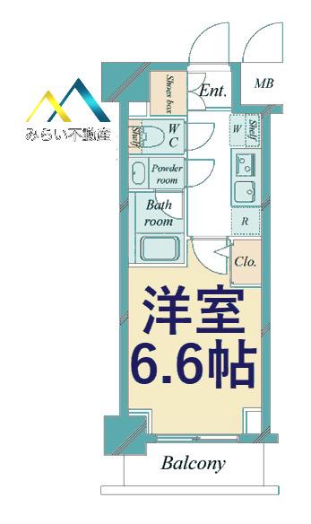 ドゥーエ新横浜(1K/4階)の間取り写真