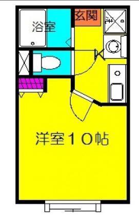 バルパレーアトリエⅡ(1K/3階)の間取り写真