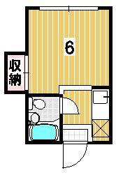 マンションエクセルシオ(ワンルーム/2階)の間取り写真