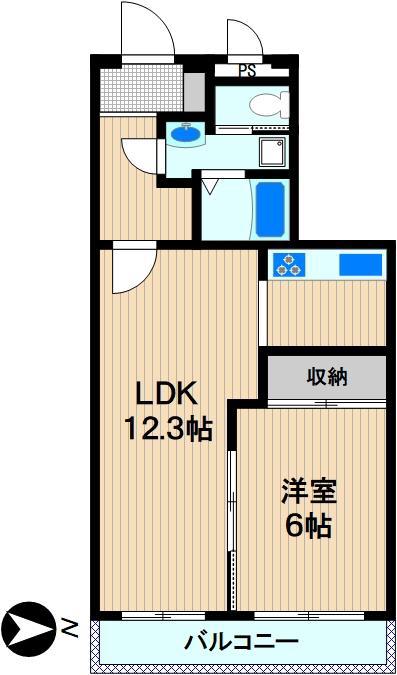 コンフォール鶴見(1LDK/3階)の間取り写真
