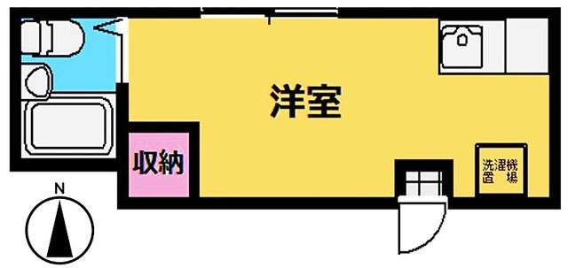 リッチハウス(ワンルーム/2階)の間取り写真