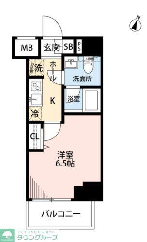 MAXIV横浜吉野町ノース(1K/7階)の間取り写真
