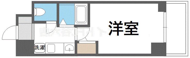 ラナップスクエア同心II(1K/4階)の間取り写真
