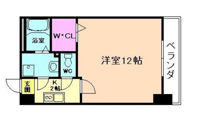 フォレステージ福島(1K/6階)の間取り写真