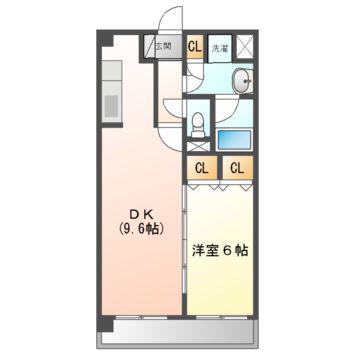 グレイス正雀(1LDK/2階)の間取り写真