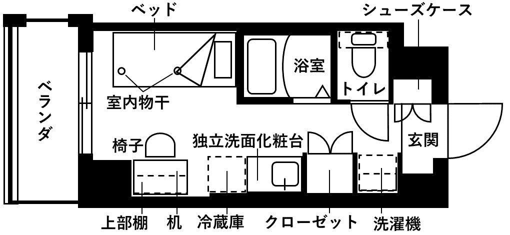 フレンシアエール仙川(ワンルーム/3階)の間取り写真