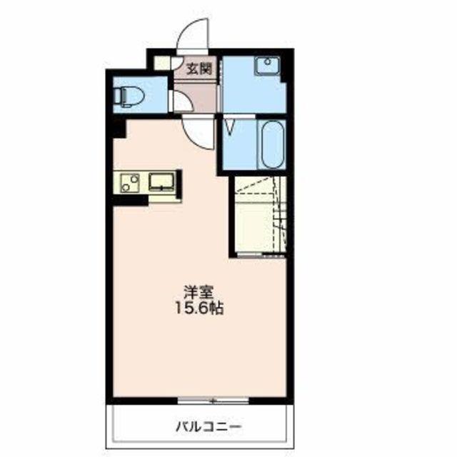アストル間門(ワンルーム/1階)の間取り写真