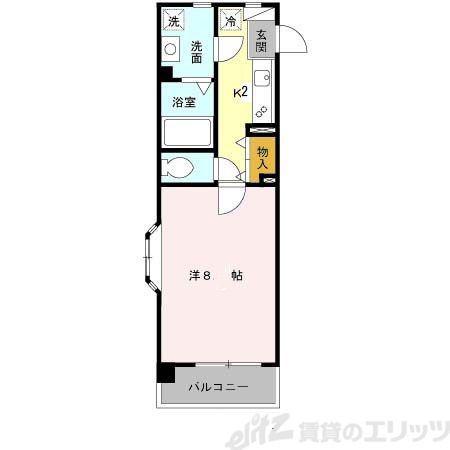 グランドソレイユ(1K/3階)の間取り写真