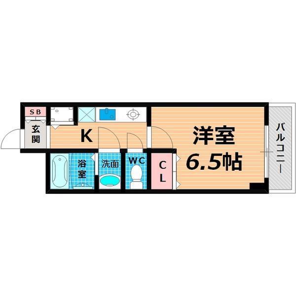 エスパシオ・アローネ(1K/2階)の間取り写真