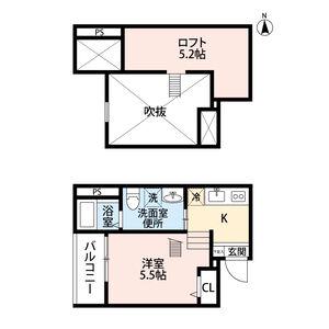 Kレジデンス名駅 (ワンルーム/2階)の間取り写真