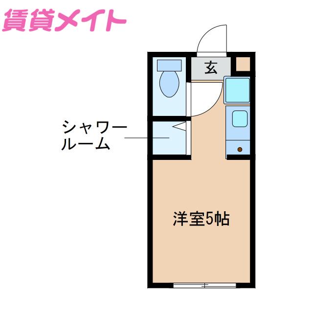 REAL BLOSSOM(ワンルーム/1階)の間取り写真
