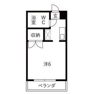 コーポオアシス(ワンルーム/3階)の間取り写真