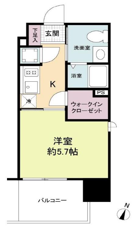 LIVE CASA県庁前(1K/8階)の間取り写真