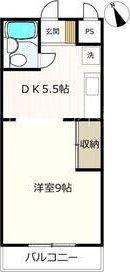 サントピアマンション(1DK/3階)の間取り写真