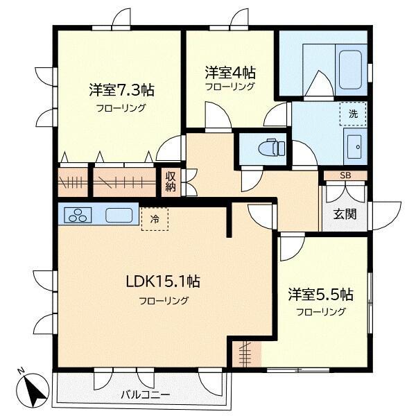 CITRUS HOUSE(3LDK/2階)の間取り写真