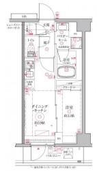 クレイシアIDZ二子新地(1DK/1階)の間取り写真
