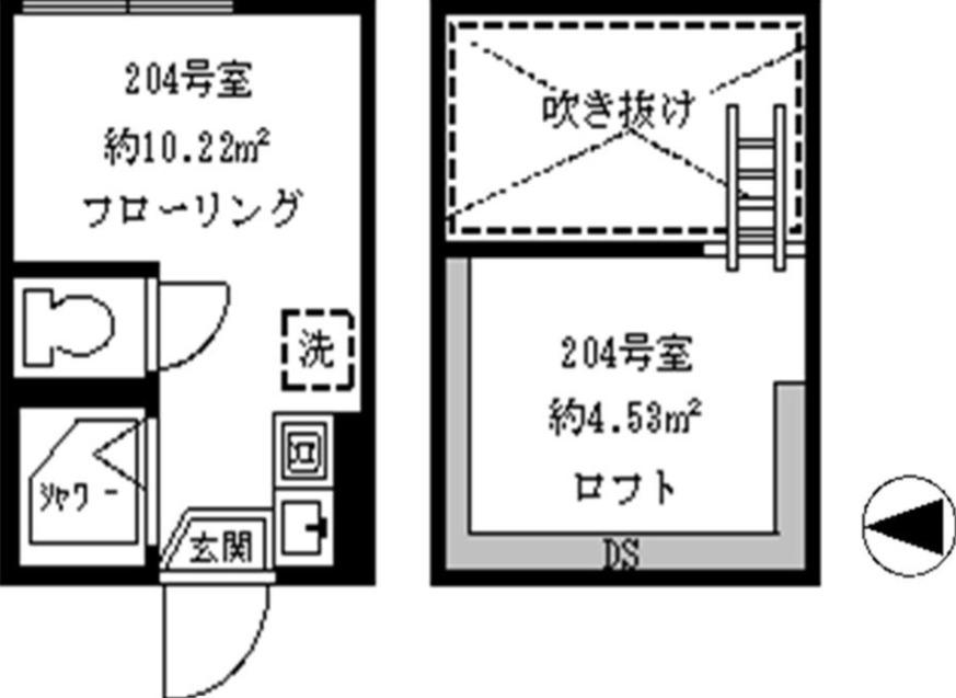 フェリスドルチェ(ワンルーム/2階)の間取り写真