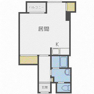 LC拾弐番館(ワンルーム/4階)の間取り写真