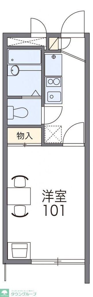 レオパレスサンファーム(1K/3階)の間取り写真
