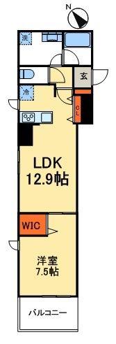カスタリア人形町III(1LDK/3階)の間取り写真