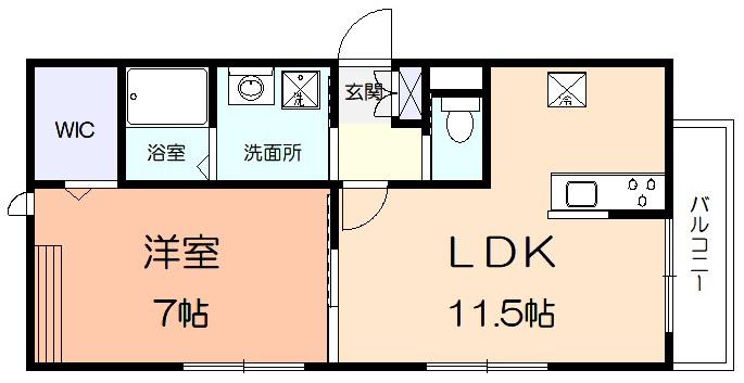 HEBEL MAISON(1LDK/2階)の間取り写真