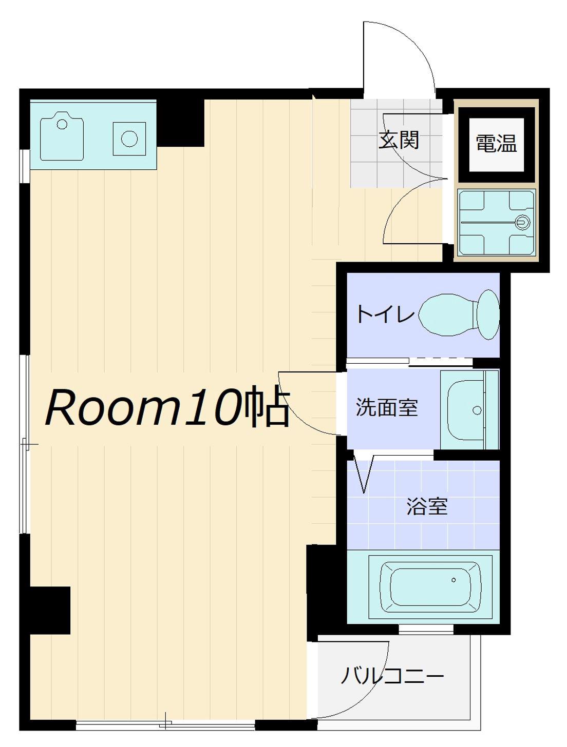 ベルハイム幸町(ワンルーム/4階)の間取り写真