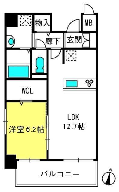 グランヴレーユ(1LDK/2階)の間取り写真