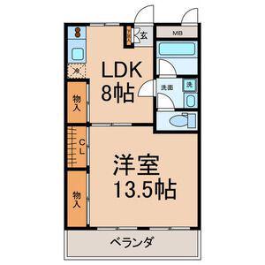 ヨイマンション(1LDK/6階)の間取り写真