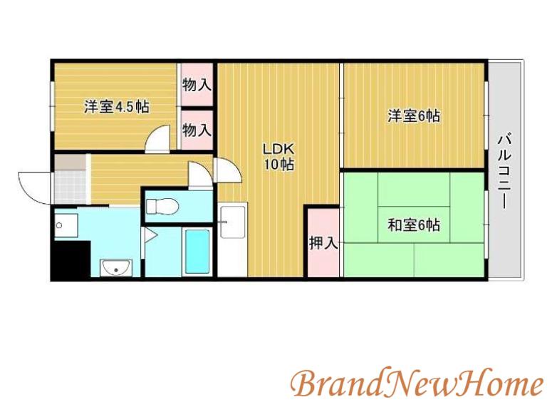 リヴィエール壱番館(3LDK/2階)の間取り写真