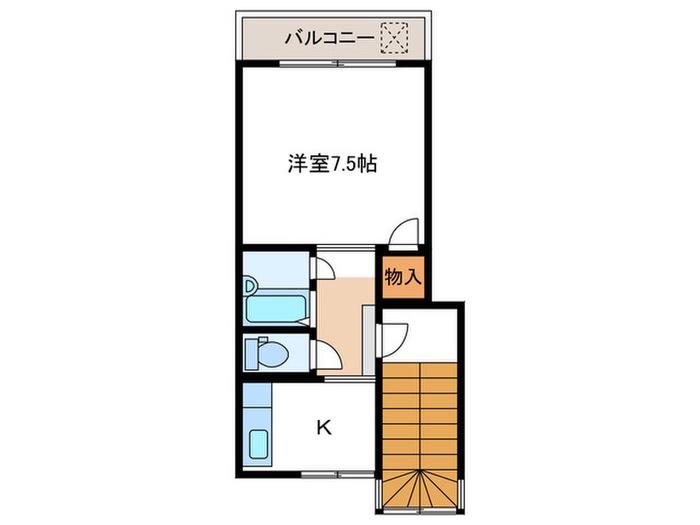 メゾネットKII(1K/2階)の間取り写真
