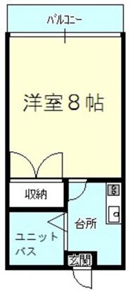 メイゾンフジミ(1K/3階)の間取り写真