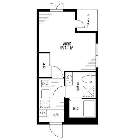 LALAHOUSE(1K/1階)の間取り写真