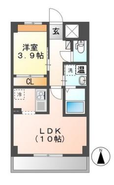 ファインレジデンス赤塚(1LDK/2階)の間取り写真