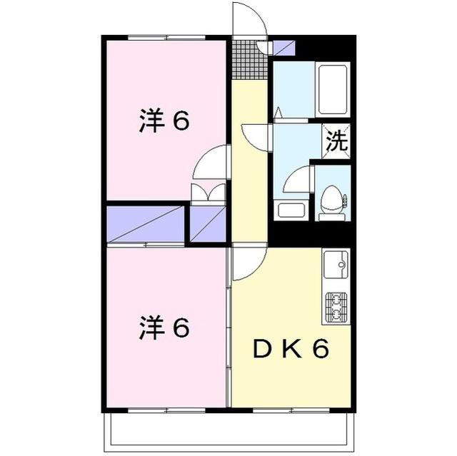 パークヴィラTTK(2DK/1階)の間取り写真