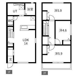 ＪＲ高崎線 高崎駅(ＪＲ) 徒歩32分 2階建 新築(2SLDK/1階)の間取り写真