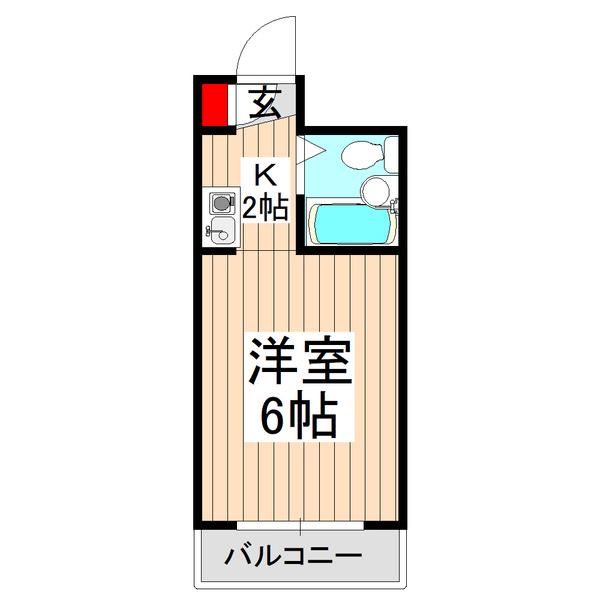 カレッジハイツASAKAI(1K/2階)の間取り写真