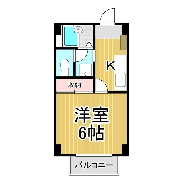アグレアーブル(1K/1階)の間取り写真