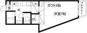 SUMICA(1K/1階)の間取り写真