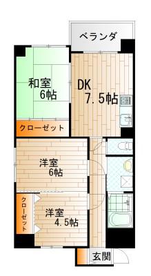 S・Y・Mビル(3LDK/5階)の間取り写真