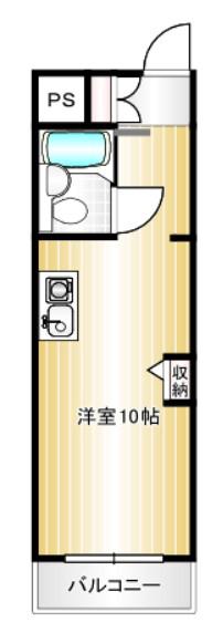 メゾン南本庄(ワンルーム/2階)の間取り写真