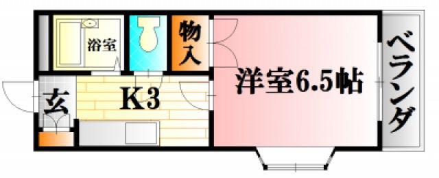 ソギモトビル(1K/4階)の間取り写真