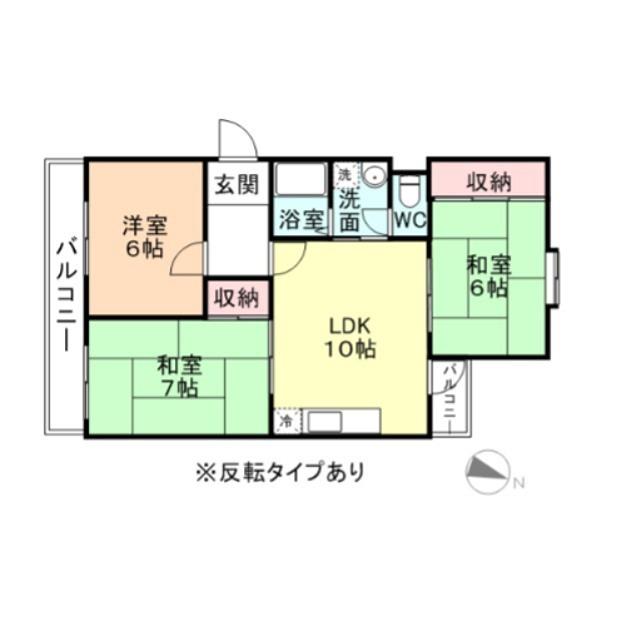 サンヒルズ上田 I(3LDK/2階)の間取り写真