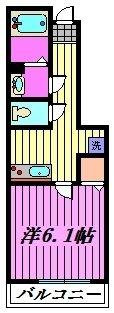 スマートテラスV(1K/1階)の間取り写真