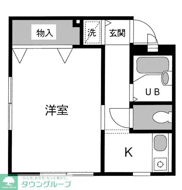 ジュネスドミール(1K/1階)の間取り写真