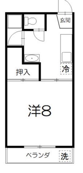 サンコービル(1K/5階)の間取り写真