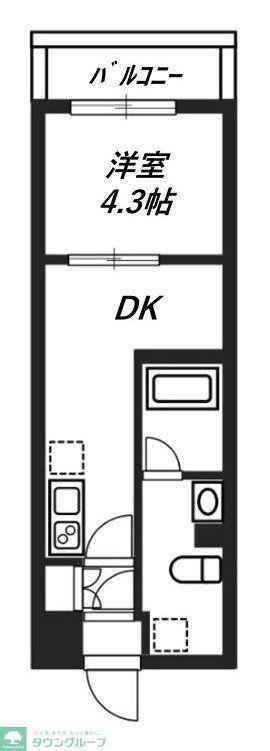 リヴシティ八王子(1DK/3階)の間取り写真