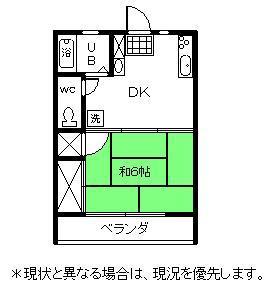 ルブラン吉敷(1DK/3階)の間取り写真